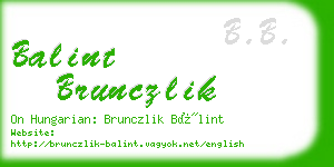 balint brunczlik business card